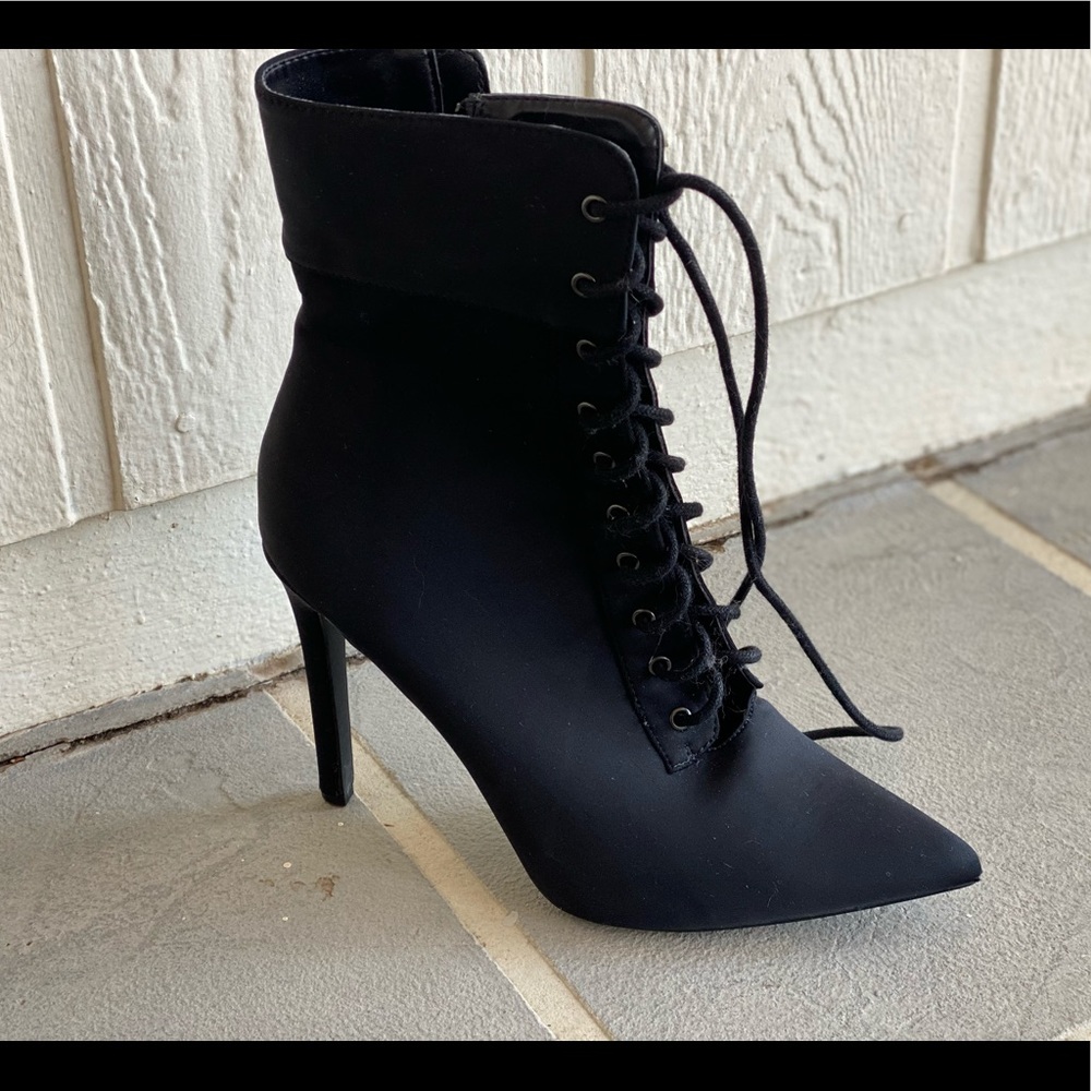 Lace up boot heels